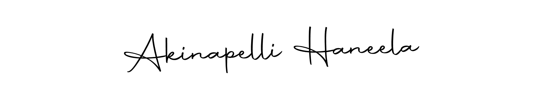 Make a beautiful signature design for name Akinapelli Haneela. With this signature (Autography-DOLnW) style, you can create a handwritten signature for free. Akinapelli Haneela signature style 10 images and pictures png