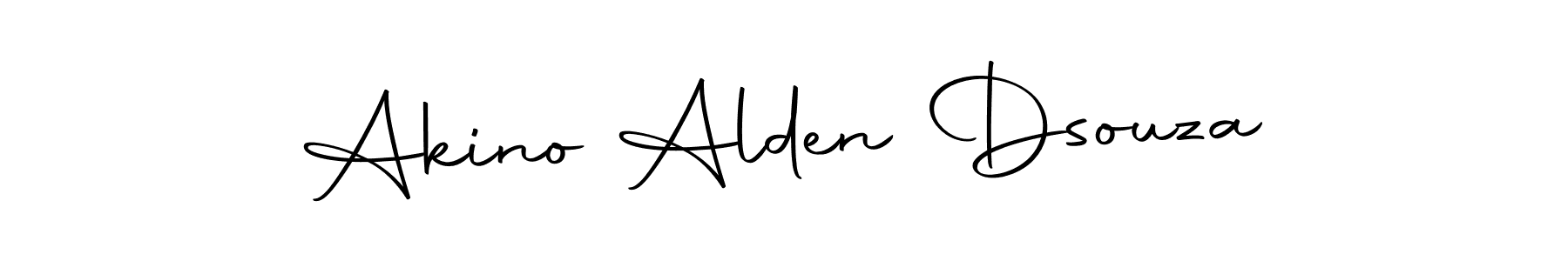 How to make Akino Alden Dsouza name signature. Use Autography-DOLnW style for creating short signs online. This is the latest handwritten sign. Akino Alden Dsouza signature style 10 images and pictures png
