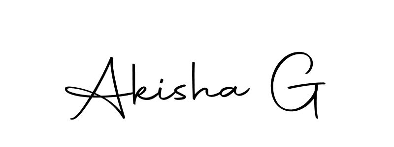 How to make Akisha G name signature. Use Autography-DOLnW style for creating short signs online. This is the latest handwritten sign. Akisha G signature style 10 images and pictures png