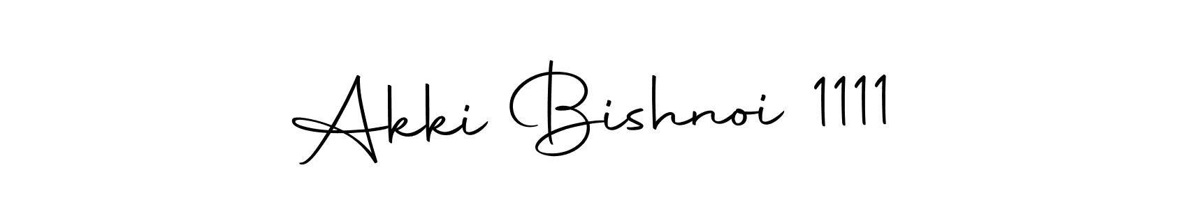 Create a beautiful signature design for name Akki Bishnoi 1111. With this signature (Autography-DOLnW) fonts, you can make a handwritten signature for free. Akki Bishnoi 1111 signature style 10 images and pictures png