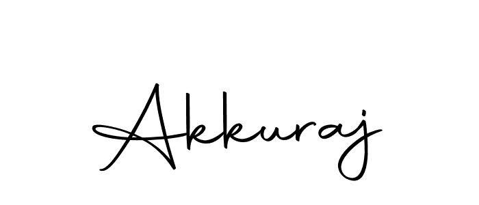 How to make Akkuraj name signature. Use Autography-DOLnW style for creating short signs online. This is the latest handwritten sign. Akkuraj signature style 10 images and pictures png