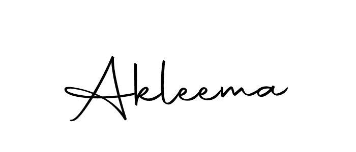 Design your own signature with our free online signature maker. With this signature software, you can create a handwritten (Autography-DOLnW) signature for name Akleema. Akleema signature style 10 images and pictures png