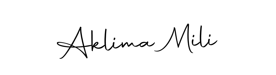 Aklima Mili stylish signature style. Best Handwritten Sign (Autography-DOLnW) for my name. Handwritten Signature Collection Ideas for my name Aklima Mili. Aklima Mili signature style 10 images and pictures png