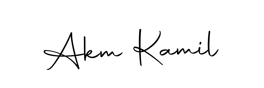 Design your own signature with our free online signature maker. With this signature software, you can create a handwritten (Autography-DOLnW) signature for name Akm Kamil. Akm Kamil signature style 10 images and pictures png