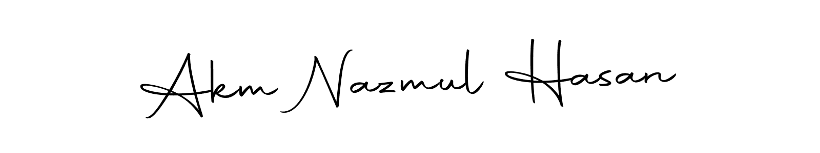 Use a signature maker to create a handwritten signature online. With this signature software, you can design (Autography-DOLnW) your own signature for name Akm Nazmul Hasan. Akm Nazmul Hasan signature style 10 images and pictures png