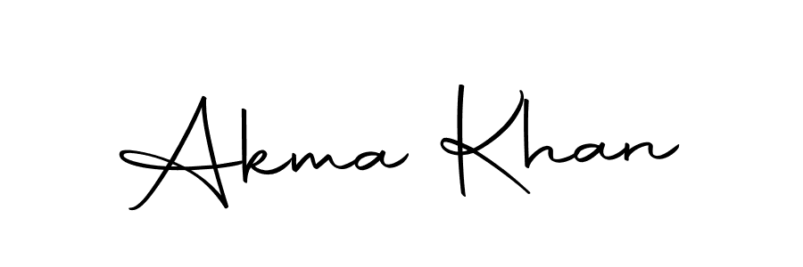 Create a beautiful signature design for name Akma Khan. With this signature (Autography-DOLnW) fonts, you can make a handwritten signature for free. Akma Khan signature style 10 images and pictures png