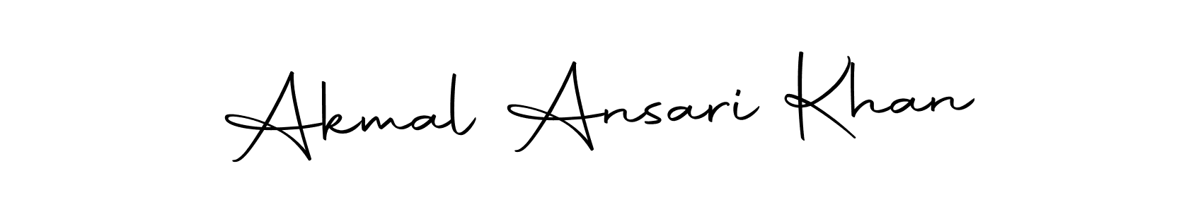 Create a beautiful signature design for name Akmal Ansari Khan. With this signature (Autography-DOLnW) fonts, you can make a handwritten signature for free. Akmal Ansari Khan signature style 10 images and pictures png