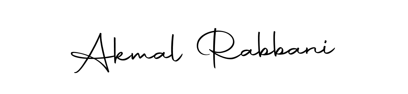How to make Akmal Rabbani name signature. Use Autography-DOLnW style for creating short signs online. This is the latest handwritten sign. Akmal Rabbani signature style 10 images and pictures png