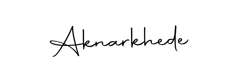 Create a beautiful signature design for name Aknarkhede. With this signature (Autography-DOLnW) fonts, you can make a handwritten signature for free. Aknarkhede signature style 10 images and pictures png