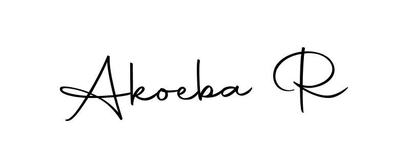 The best way (Autography-DOLnW) to make a short signature is to pick only two or three words in your name. The name Akoeba R include a total of six letters. For converting this name. Akoeba R signature style 10 images and pictures png