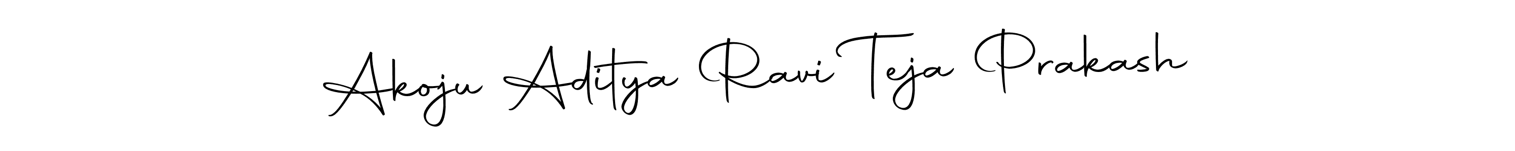 Make a beautiful signature design for name Akoju Aditya Ravi Teja Prakash. With this signature (Autography-DOLnW) style, you can create a handwritten signature for free. Akoju Aditya Ravi Teja Prakash signature style 10 images and pictures png