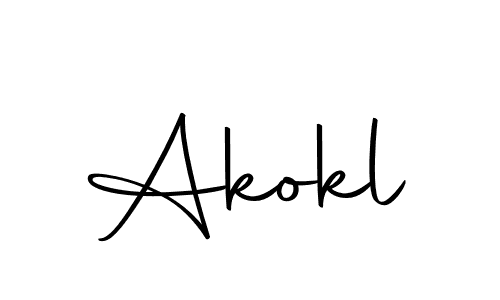 Make a beautiful signature design for name Akokl. With this signature (Autography-DOLnW) style, you can create a handwritten signature for free. Akokl signature style 10 images and pictures png