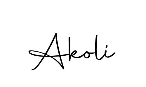 Akoli stylish signature style. Best Handwritten Sign (Autography-DOLnW) for my name. Handwritten Signature Collection Ideas for my name Akoli. Akoli signature style 10 images and pictures png