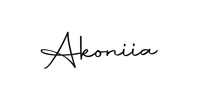 Make a beautiful signature design for name Akoniia. With this signature (Autography-DOLnW) style, you can create a handwritten signature for free. Akoniia signature style 10 images and pictures png