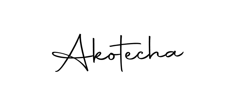 Use a signature maker to create a handwritten signature online. With this signature software, you can design (Autography-DOLnW) your own signature for name Akotecha. Akotecha signature style 10 images and pictures png