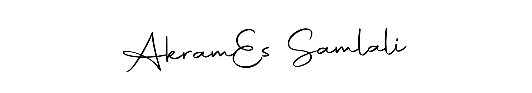 This is the best signature style for the Akram  Es Samlali name. Also you like these signature font (Autography-DOLnW). Mix name signature. Akram  Es Samlali signature style 10 images and pictures png
