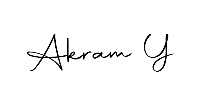 Create a beautiful signature design for name Akram Y. With this signature (Autography-DOLnW) fonts, you can make a handwritten signature for free. Akram Y signature style 10 images and pictures png