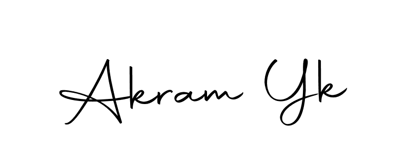 How to make Akram Yk name signature. Use Autography-DOLnW style for creating short signs online. This is the latest handwritten sign. Akram Yk signature style 10 images and pictures png