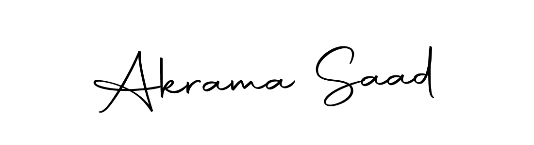 Make a beautiful signature design for name Akrama Saad. With this signature (Autography-DOLnW) style, you can create a handwritten signature for free. Akrama Saad signature style 10 images and pictures png