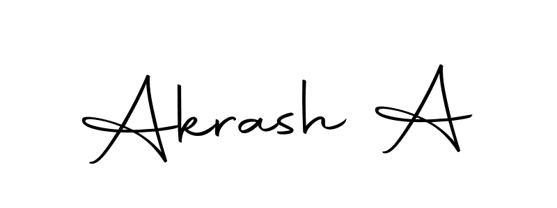 Create a beautiful signature design for name Akrash A. With this signature (Autography-DOLnW) fonts, you can make a handwritten signature for free. Akrash A signature style 10 images and pictures png