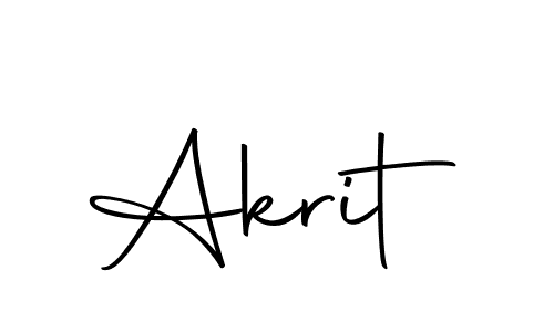 Make a beautiful signature design for name Akrit. Use this online signature maker to create a handwritten signature for free. Akrit signature style 10 images and pictures png