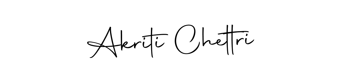 Use a signature maker to create a handwritten signature online. With this signature software, you can design (Autography-DOLnW) your own signature for name Akriti Chettri. Akriti Chettri signature style 10 images and pictures png
