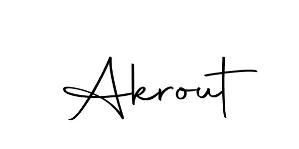 Create a beautiful signature design for name Akrout. With this signature (Autography-DOLnW) fonts, you can make a handwritten signature for free. Akrout signature style 10 images and pictures png