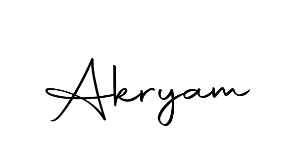 Use a signature maker to create a handwritten signature online. With this signature software, you can design (Autography-DOLnW) your own signature for name Akryam. Akryam signature style 10 images and pictures png