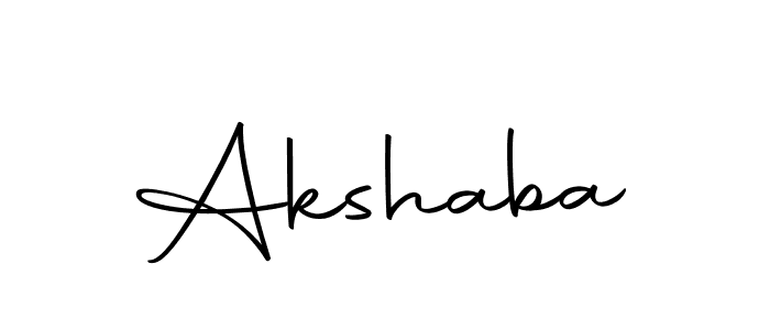 Design your own signature with our free online signature maker. With this signature software, you can create a handwritten (Autography-DOLnW) signature for name Akshaba. Akshaba signature style 10 images and pictures png