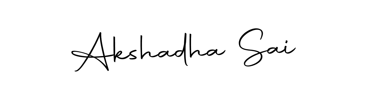 Also we have Akshadha Sai name is the best signature style. Create professional handwritten signature collection using Autography-DOLnW autograph style. Akshadha Sai signature style 10 images and pictures png