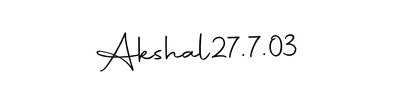 Make a beautiful signature design for name Akshal27.7.03. With this signature (Autography-DOLnW) style, you can create a handwritten signature for free. Akshal27.7.03 signature style 10 images and pictures png