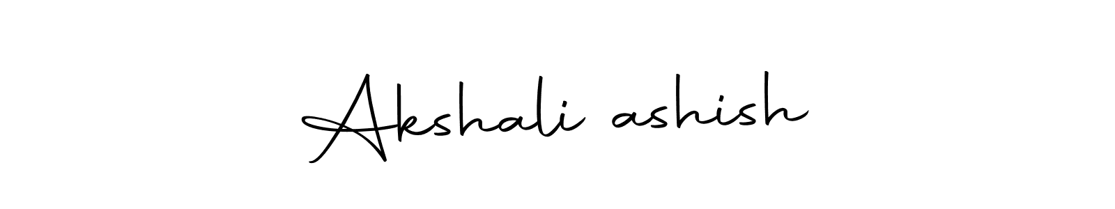 Design your own signature with our free online signature maker. With this signature software, you can create a handwritten (Autography-DOLnW) signature for name Akshali❤ashish. Akshali❤ashish signature style 10 images and pictures png