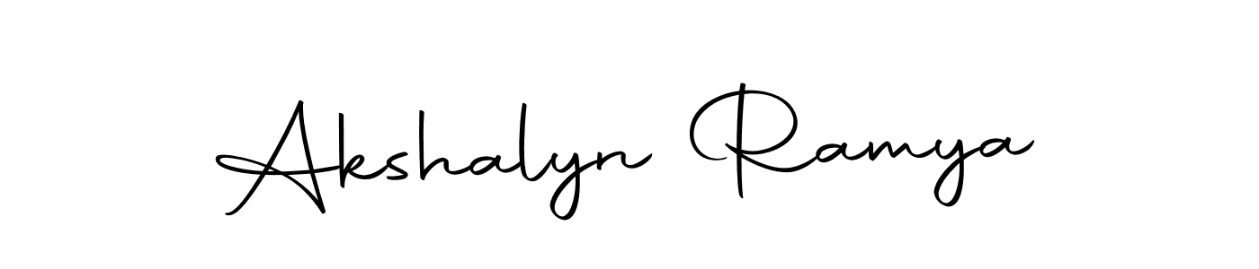 Design your own signature with our free online signature maker. With this signature software, you can create a handwritten (Autography-DOLnW) signature for name Akshalyn Ramya. Akshalyn Ramya signature style 10 images and pictures png