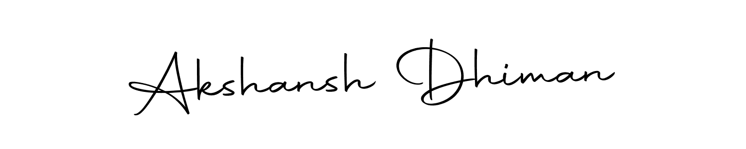 Similarly Autography-DOLnW is the best handwritten signature design. Signature creator online .You can use it as an online autograph creator for name Akshansh Dhiman. Akshansh Dhiman signature style 10 images and pictures png