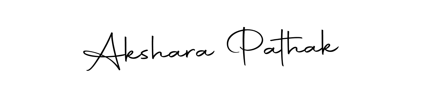 How to make Akshara Pathak name signature. Use Autography-DOLnW style for creating short signs online. This is the latest handwritten sign. Akshara Pathak signature style 10 images and pictures png