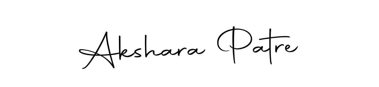 You can use this online signature creator to create a handwritten signature for the name Akshara Patre. This is the best online autograph maker. Akshara Patre signature style 10 images and pictures png