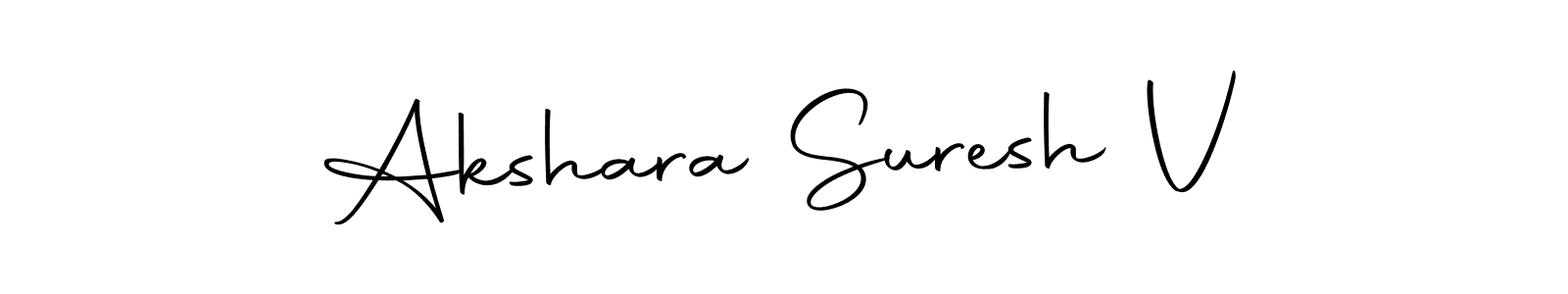Design your own signature with our free online signature maker. With this signature software, you can create a handwritten (Autography-DOLnW) signature for name Akshara Suresh V. Akshara Suresh V signature style 10 images and pictures png