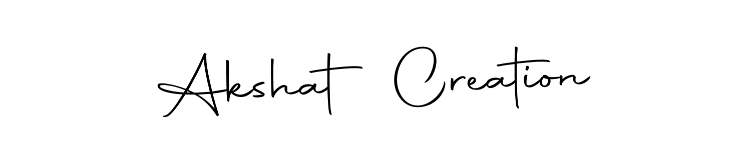 How to make Akshat Creation name signature. Use Autography-DOLnW style for creating short signs online. This is the latest handwritten sign. Akshat Creation signature style 10 images and pictures png