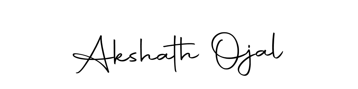 How to make Akshath Ojal name signature. Use Autography-DOLnW style for creating short signs online. This is the latest handwritten sign. Akshath Ojal signature style 10 images and pictures png