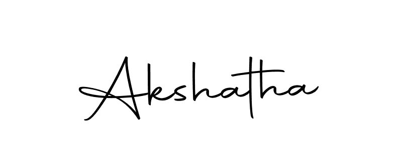 Design your own signature with our free online signature maker. With this signature software, you can create a handwritten (Autography-DOLnW) signature for name Akshatha. Akshatha signature style 10 images and pictures png