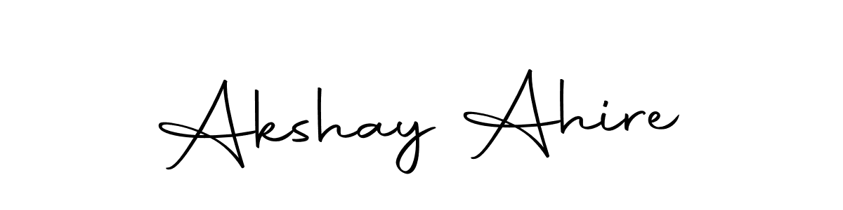 Design your own signature with our free online signature maker. With this signature software, you can create a handwritten (Autography-DOLnW) signature for name Akshay Ahire. Akshay Ahire signature style 10 images and pictures png