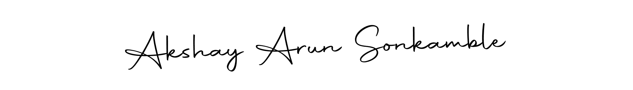 if you are searching for the best signature style for your name Akshay Arun Sonkamble. so please give up your signature search. here we have designed multiple signature styles  using Autography-DOLnW. Akshay Arun Sonkamble signature style 10 images and pictures png