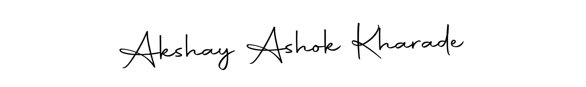 How to make Akshay Ashok Kharade name signature. Use Autography-DOLnW style for creating short signs online. This is the latest handwritten sign. Akshay Ashok Kharade signature style 10 images and pictures png