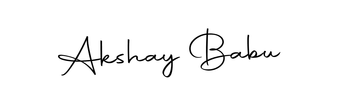 Create a beautiful signature design for name Akshay Babu. With this signature (Autography-DOLnW) fonts, you can make a handwritten signature for free. Akshay Babu signature style 10 images and pictures png