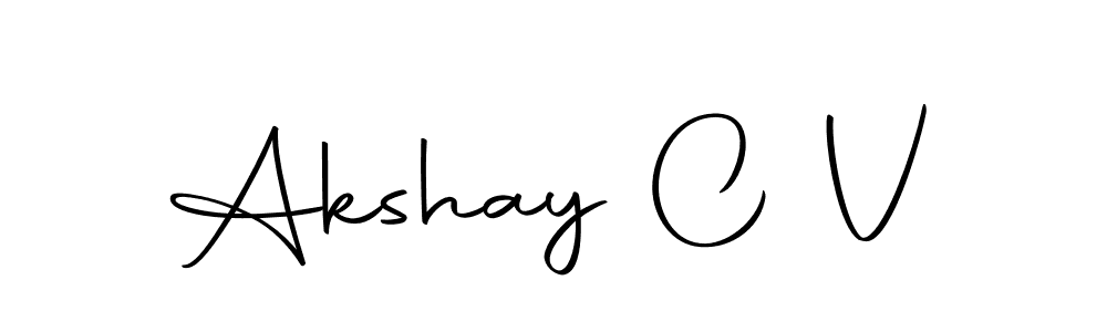 Use a signature maker to create a handwritten signature online. With this signature software, you can design (Autography-DOLnW) your own signature for name Akshay C V. Akshay C V signature style 10 images and pictures png