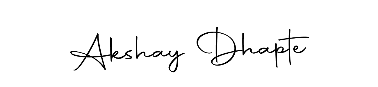 Make a short Akshay Dhapte signature style. Manage your documents anywhere anytime using Autography-DOLnW. Create and add eSignatures, submit forms, share and send files easily. Akshay Dhapte signature style 10 images and pictures png