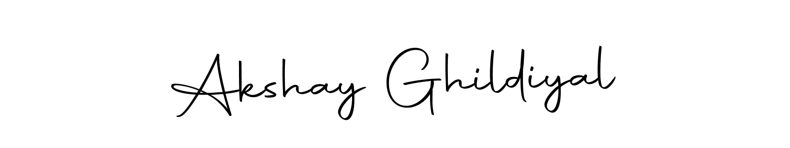 if you are searching for the best signature style for your name Akshay Ghildiyal. so please give up your signature search. here we have designed multiple signature styles  using Autography-DOLnW. Akshay Ghildiyal signature style 10 images and pictures png