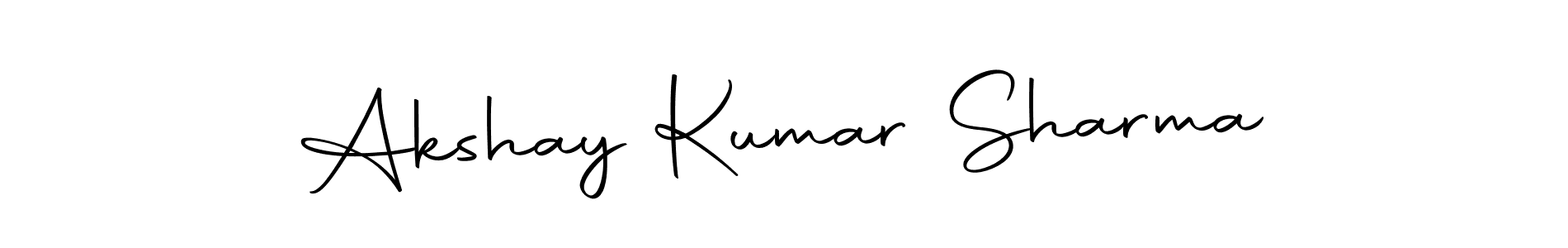 How to make Akshay Kumar Sharma name signature. Use Autography-DOLnW style for creating short signs online. This is the latest handwritten sign. Akshay Kumar Sharma signature style 10 images and pictures png