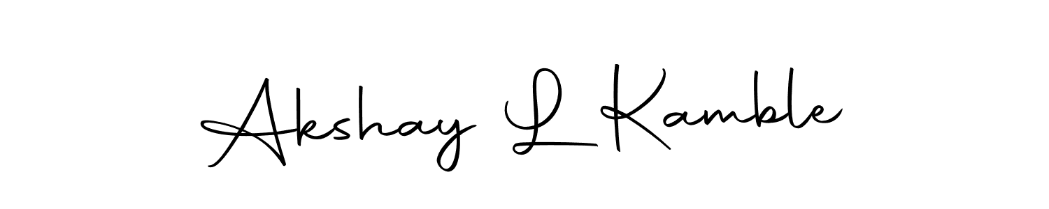 Design your own signature with our free online signature maker. With this signature software, you can create a handwritten (Autography-DOLnW) signature for name Akshay L Kamble. Akshay L Kamble signature style 10 images and pictures png