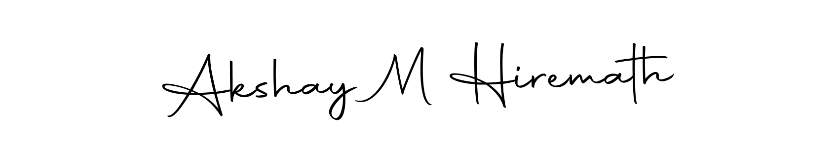 How to make Akshay M Hiremath name signature. Use Autography-DOLnW style for creating short signs online. This is the latest handwritten sign. Akshay M Hiremath signature style 10 images and pictures png